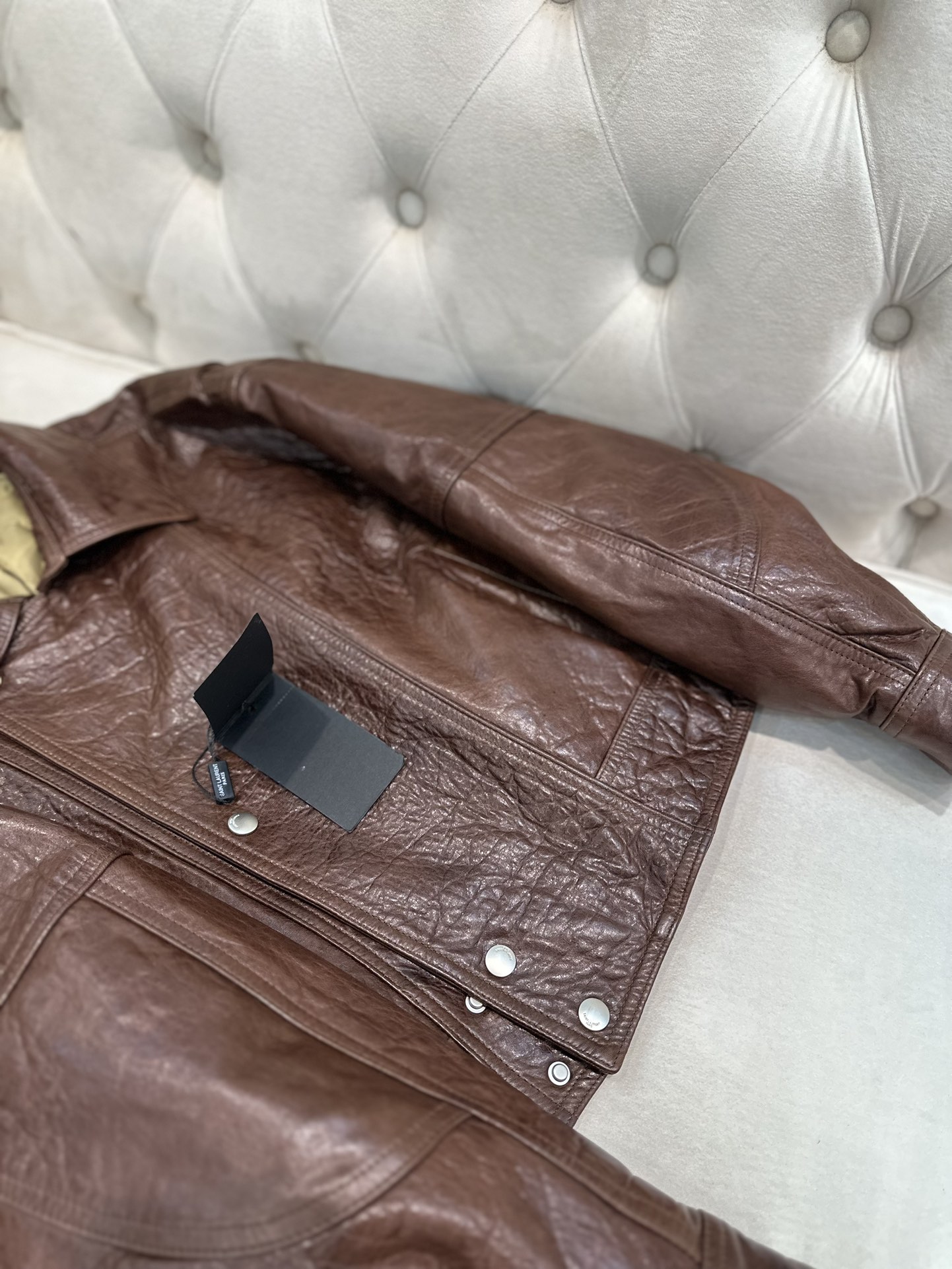 Title: Saint Laurent P2400 Female Suit with Sheep Skin, New Zealand Import, Retro Vans Style, S-L Sizes. - 图片 3