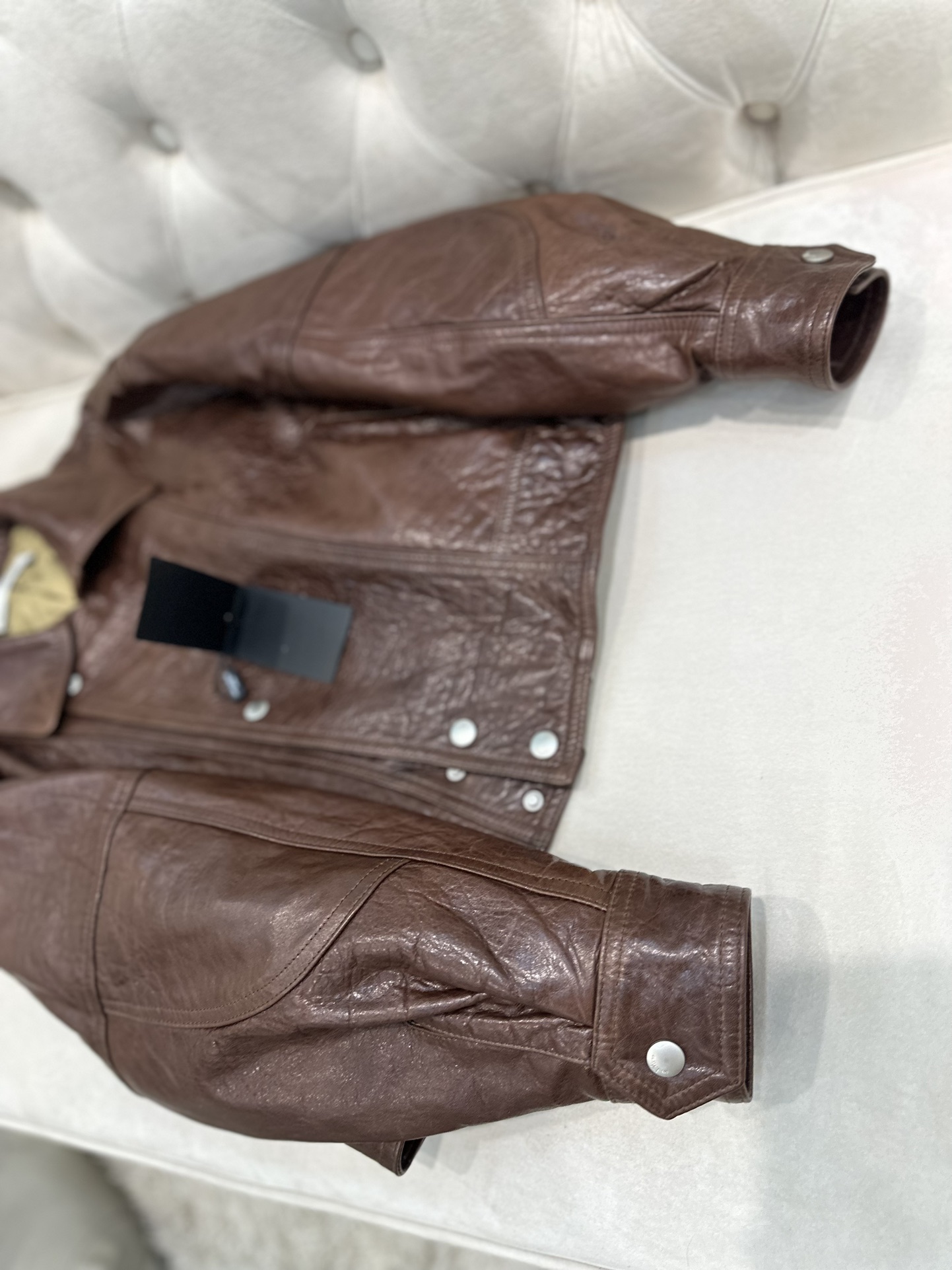 Title: Saint Laurent P2400 Female Suit with Sheep Skin, New Zealand Import, Retro Vans Style, S-L Sizes. - 图片 4