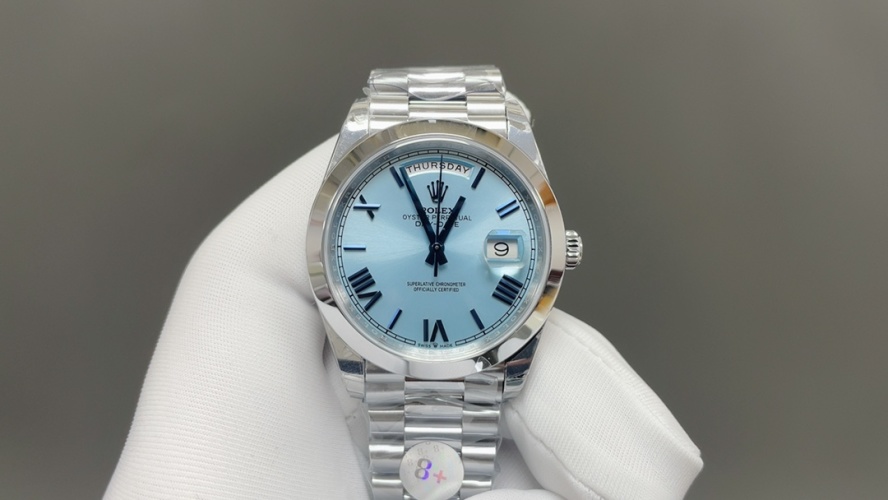 Rolex Day-Date 40mm Ice Blue Dial Stainless Steel Bracelet Men's Watch 1 Rolex Day-Date 40mm Ice Blue Dial Stainless Steel Bracelet Men's Watch