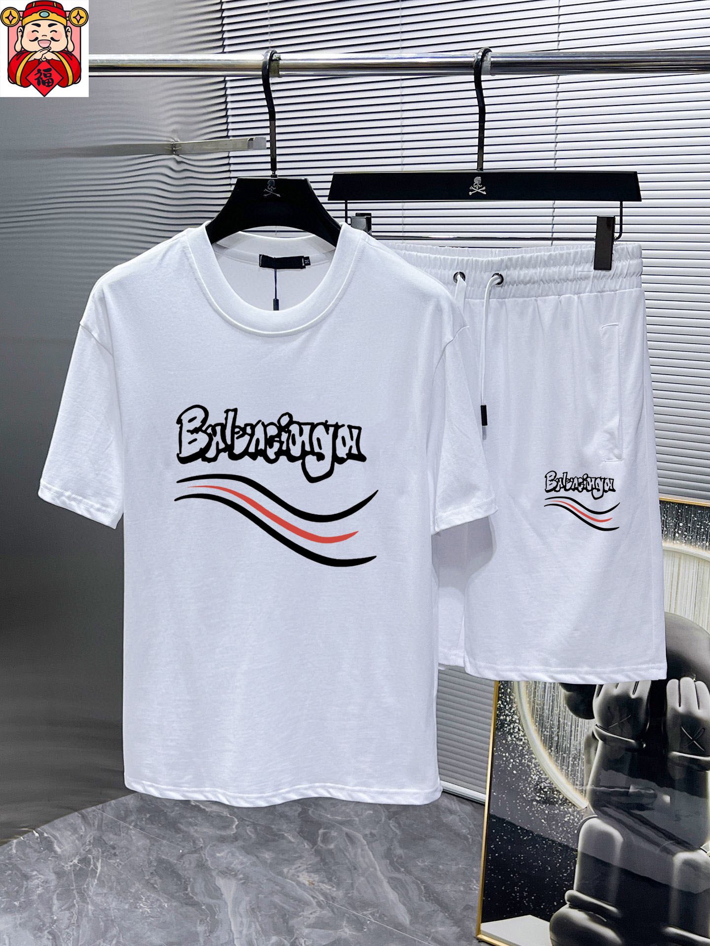 Balenciaga 品牌【BALENCIAGA 巴黎世家】 2025新款男士短袖短裤套装 销售 市面高端版本 手感细腻柔软 让你穿着更加舒适 立体裁剪版型超赞 尺码:M-5XL下单请报身高体重