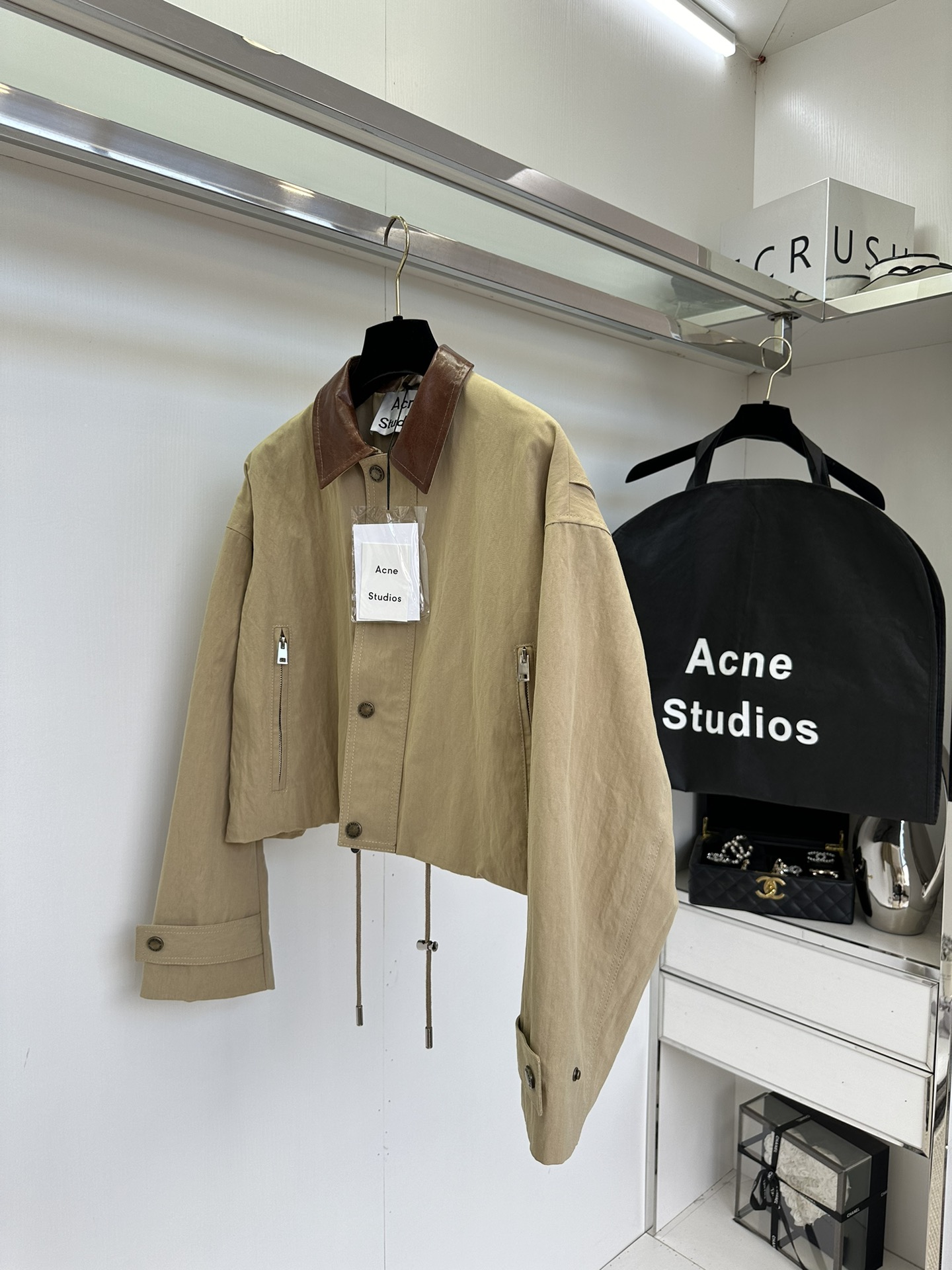 25 F ACNE Khaki Windbreaker Jacket Limited Edition - Stylish & Functional 3 i1753859285 4643 1