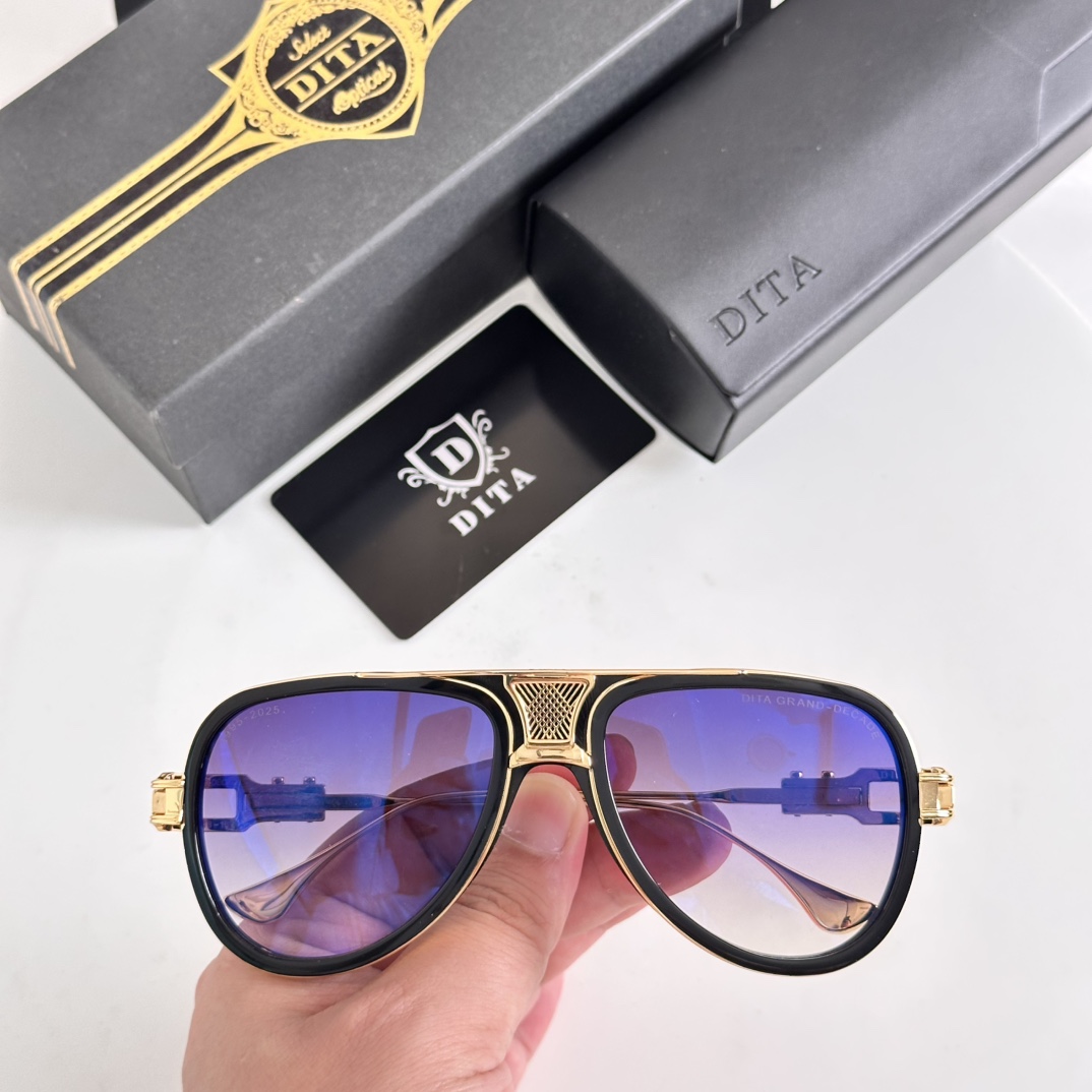 Dita Grand-Decade Sunglasses DTS460 with Gold Accents - Premium Quality