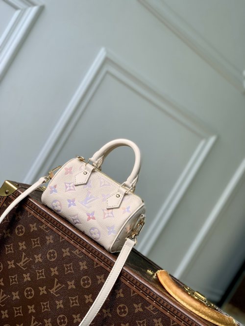 Louis Vuitton Nano Speedy Bag Monogram Empreinte Leather, Light Dream 1 Louis Vuitton Nano Speedy Bag Monogram Empreinte Leather, Light Dream