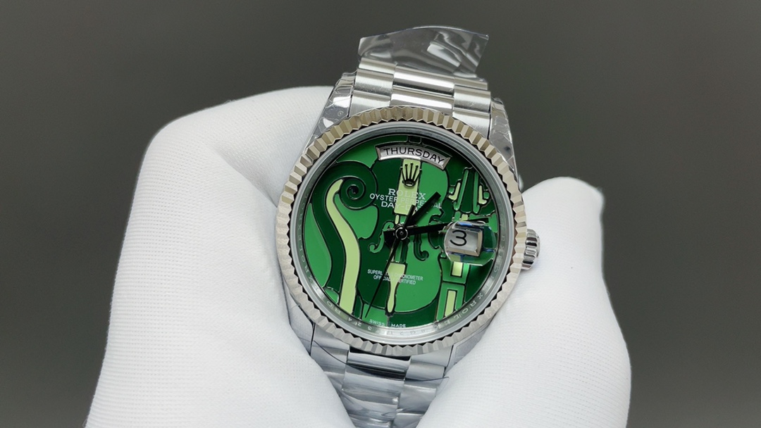 Rolex 36mm Sunday Log Double-Chronograph Steel Watch Overview. - 图片 3