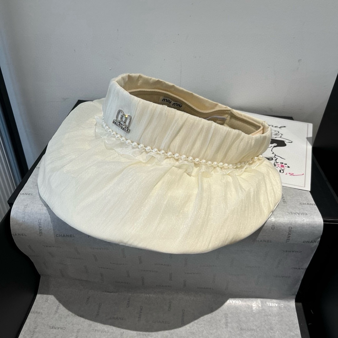 🆕

miumiu缪缪贝壳帽，空顶遮阳帽 可调节