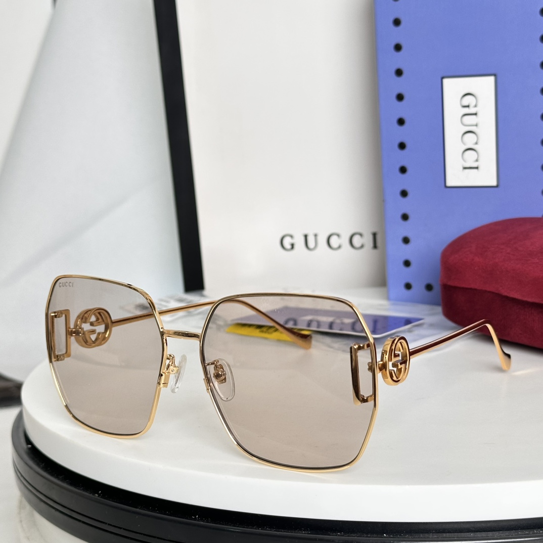  ‼️ 齐色到货 2023新品 原单GUCCI GG1207S 古驰 女款太阳镜 金属材质 完美质感 值