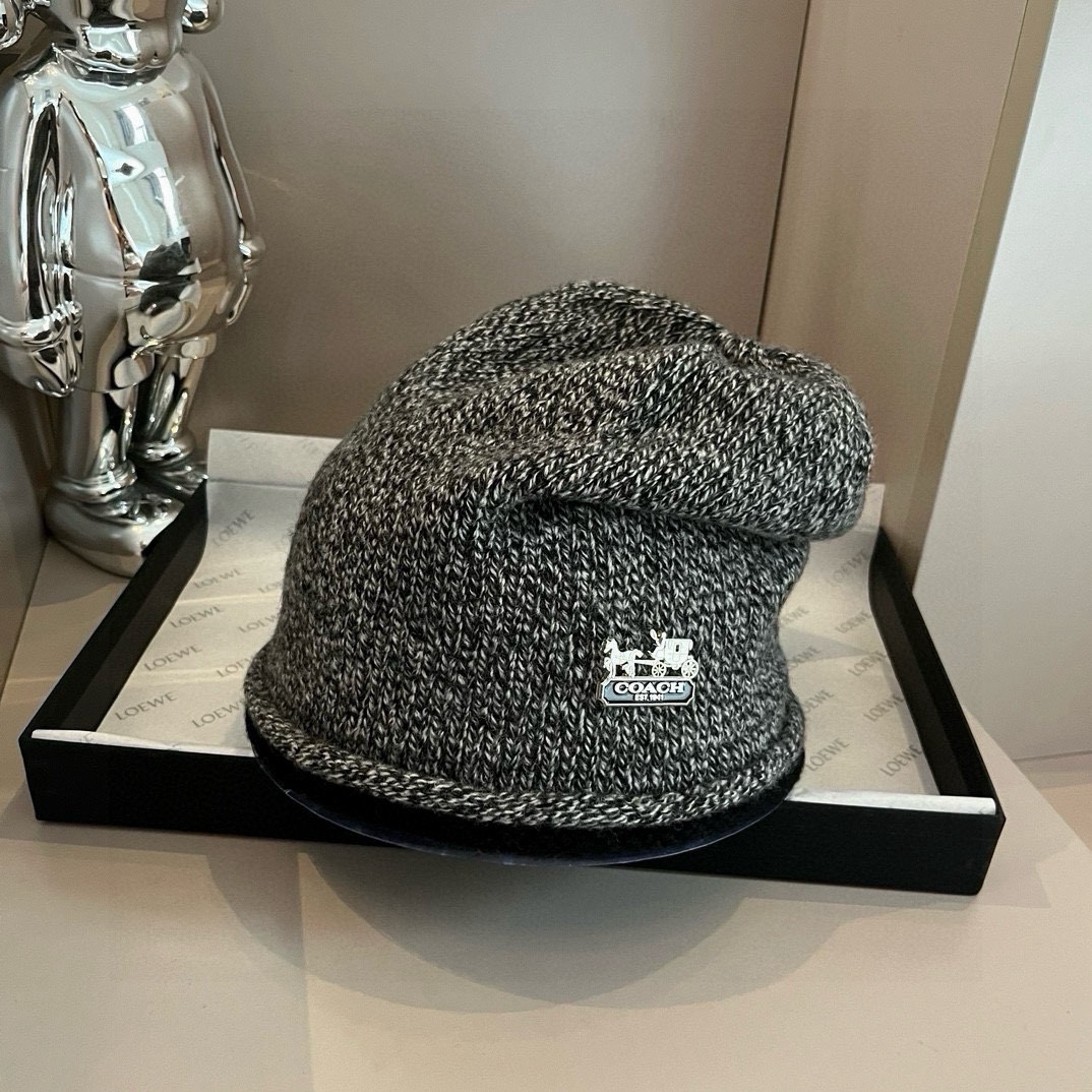 NO:360189,Coach new wool hat, neutral wool hat, 100% wool fabric hat, straw hat, fisherman hat, baseball hat, hat, coach, espadrilles, hats蔻驰新款羊毛帽,中性款毛线帽,百分百羊毛面料帽子草帽渔夫帽棒球帽,帽子,coach,espadrilles,hats,hat