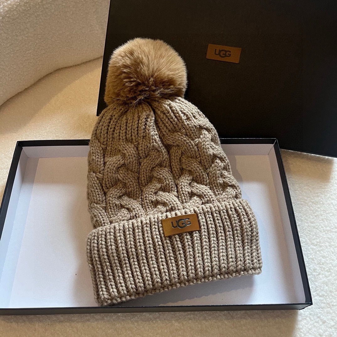 🆕
Ugg秋冬新款毛线帽，秋冬冷帽，加绒内里，跑量4色
