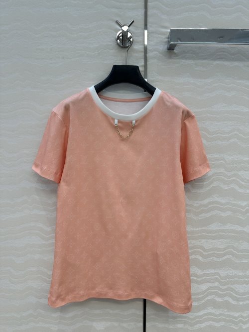 Louis Vuitton Monogram Pastel Pink T-Shirt Resort Collection Short Sleeve 1 Louis Vuitton Monogram Pastel Pink T-Shirt Resort Collection Short Sleeve