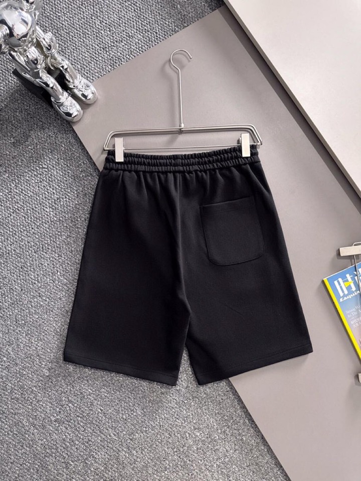 “432 FENDI Findi 2025s Classic Embroidery Shorts in Impregnated Cotton Fabric with 3D Embroidery” - 图片 9