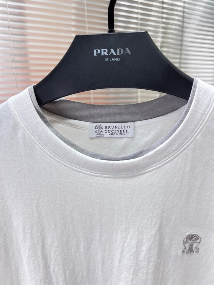 New Fashion: P768 Brumello Cucinelli BC Silk Clothing with Short Round Collars - 图片 5