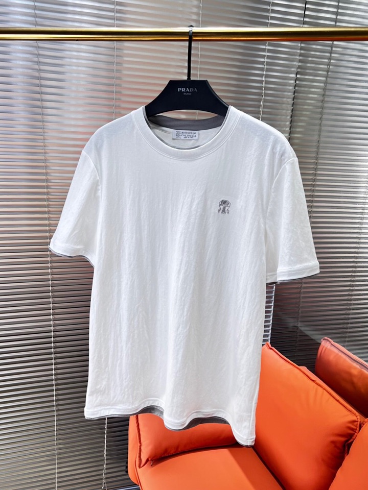 New Fashion: P768 Brumello Cucinelli BC Silk Clothing with Short Round Collars - 图片 2