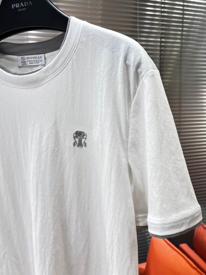 New Fashion: P768 Brumello Cucinelli BC Silk Clothing with Short Round Collars - 图片 6