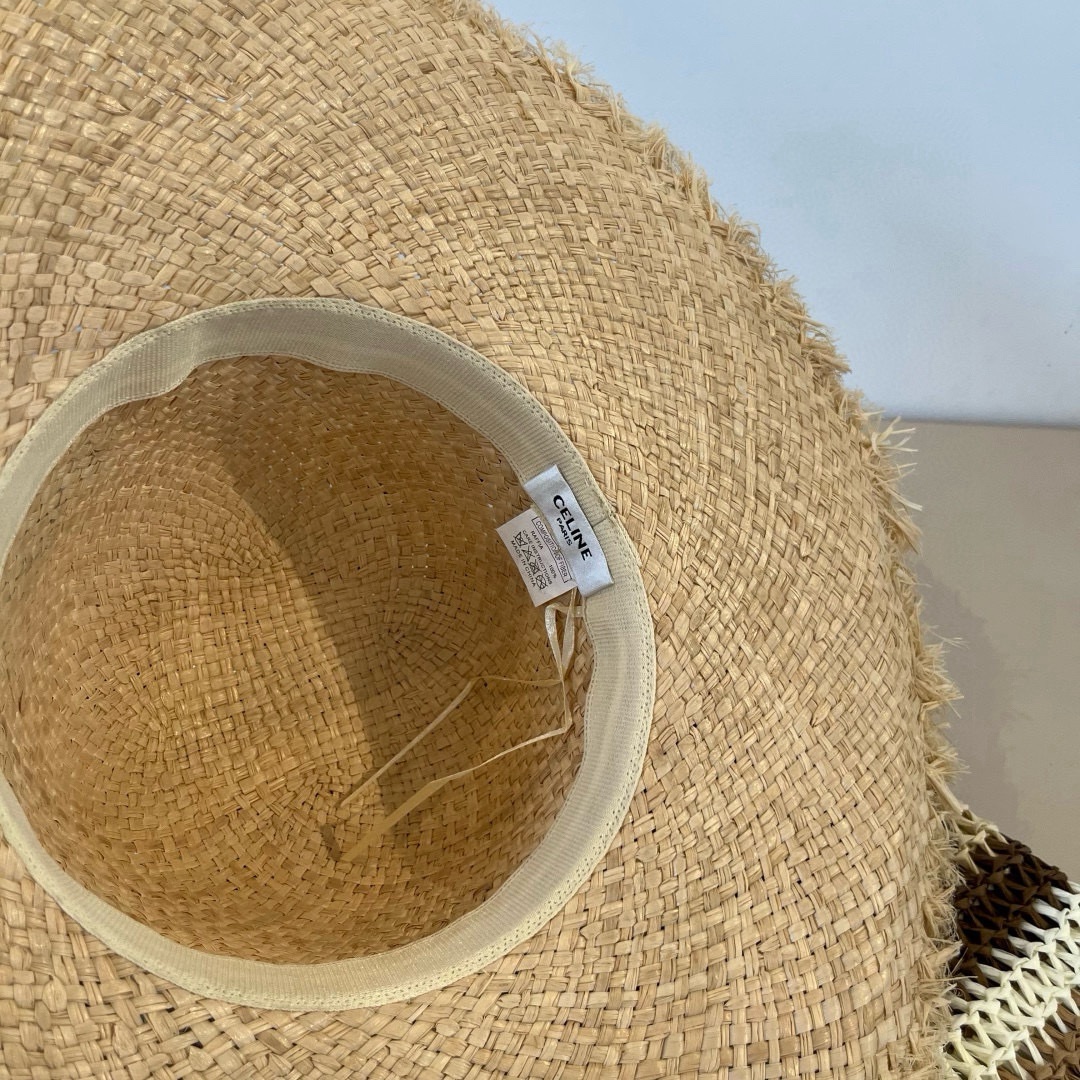 🆕

Celine赛琳拉菲草遮阳帽，遮阳沙滩帽，头围57cm