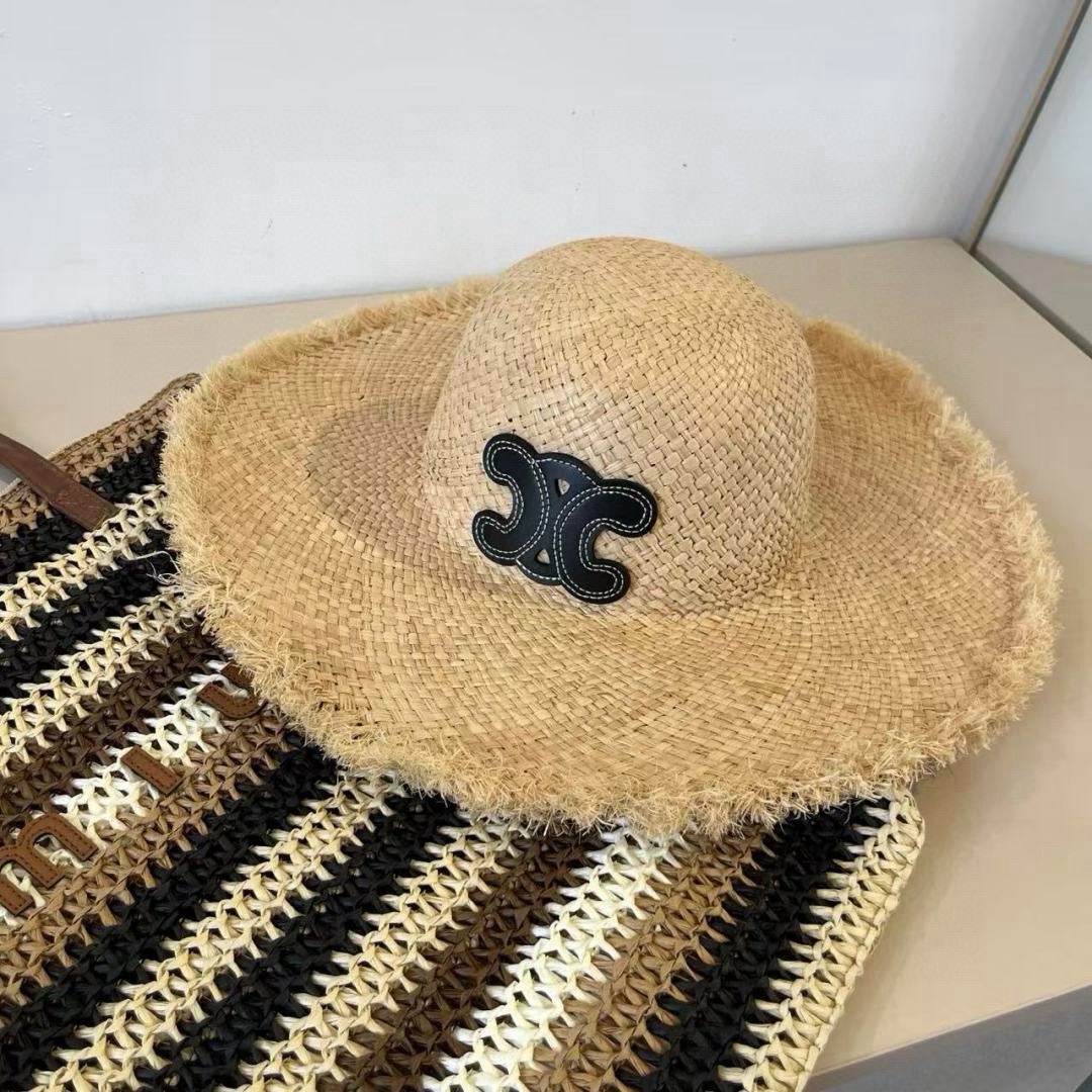 NO:360015,Celine Celline Rafia sun hat, sun beach hat, head circumference 57cm hat Straw hat Fisherman hat Baseball hat, hat, celine, celine, espadrilles, hatsCeline赛琳拉菲草遮阳帽,遮阳沙滩帽,头围57cm帽子草帽渔夫帽棒球帽,帽子,celine,celine,espadrilles,hats,hat