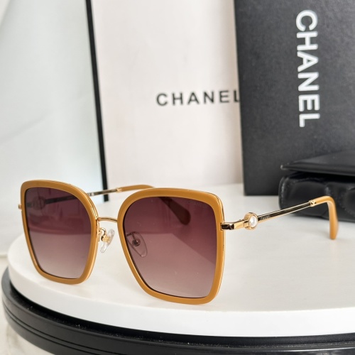 Chanel 2222 Women's Square Sunglasses, Brown Gradient Lenses, Gold Frame 1 Chanel 2222 Women's Square Sunglasses, Brown Gradient Lenses, Gold Frame