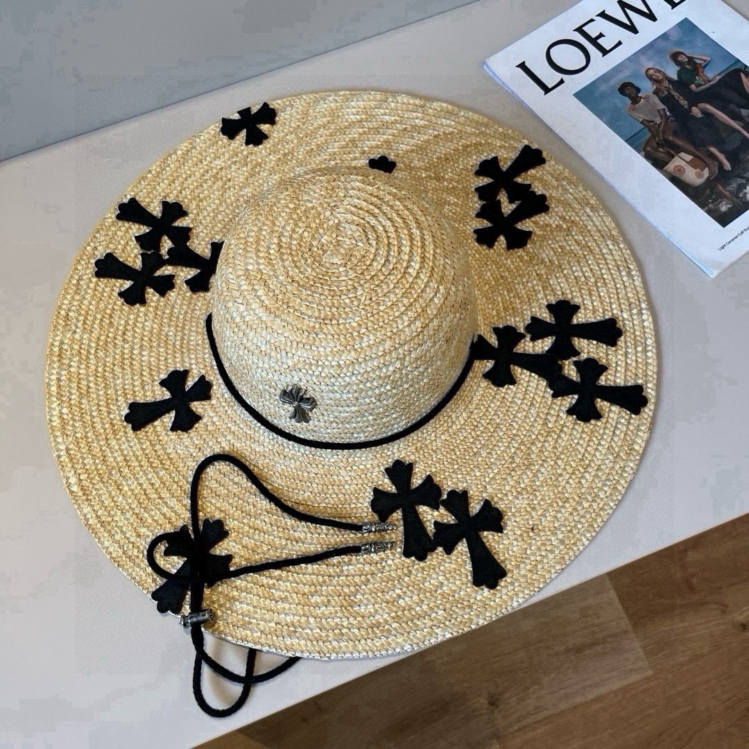 NO:360016,Croxin official straw topper, official one-to-one open mold customization, head circumference 57cm hat, straw hat fisherman hat baseball hat, hat, chrome hearts, espadrilles, hats克罗心官方款麦秆草礼帽,官方一比一开模定制,头围57cm帽子草帽渔夫帽棒球帽,帽子,chrome hearts,espadrilles,hats,hat