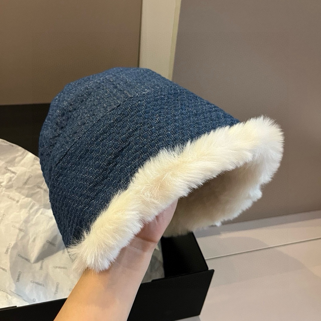 🆕

Chanel香奈儿牛仔渔夫帽，加绒内里护耳帽，头围57cm