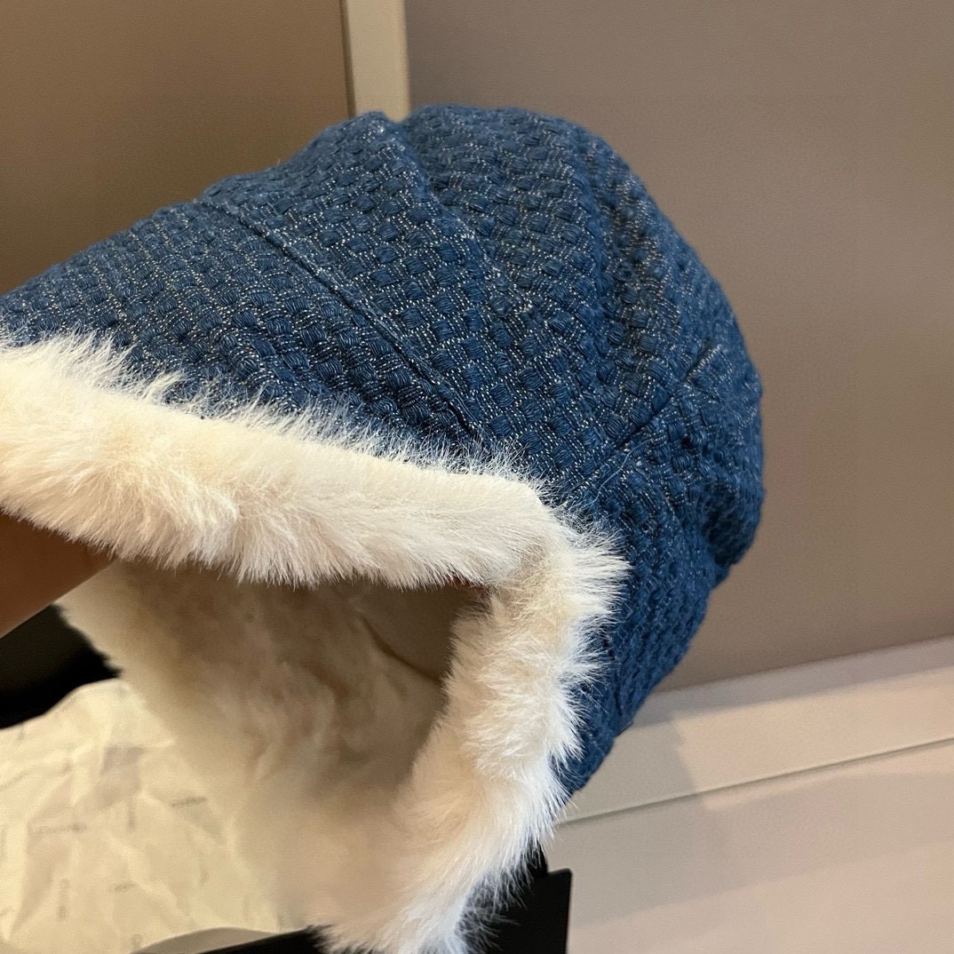 🆕

Chanel香奈儿牛仔渔夫帽，加绒内里护耳帽，头围57cm