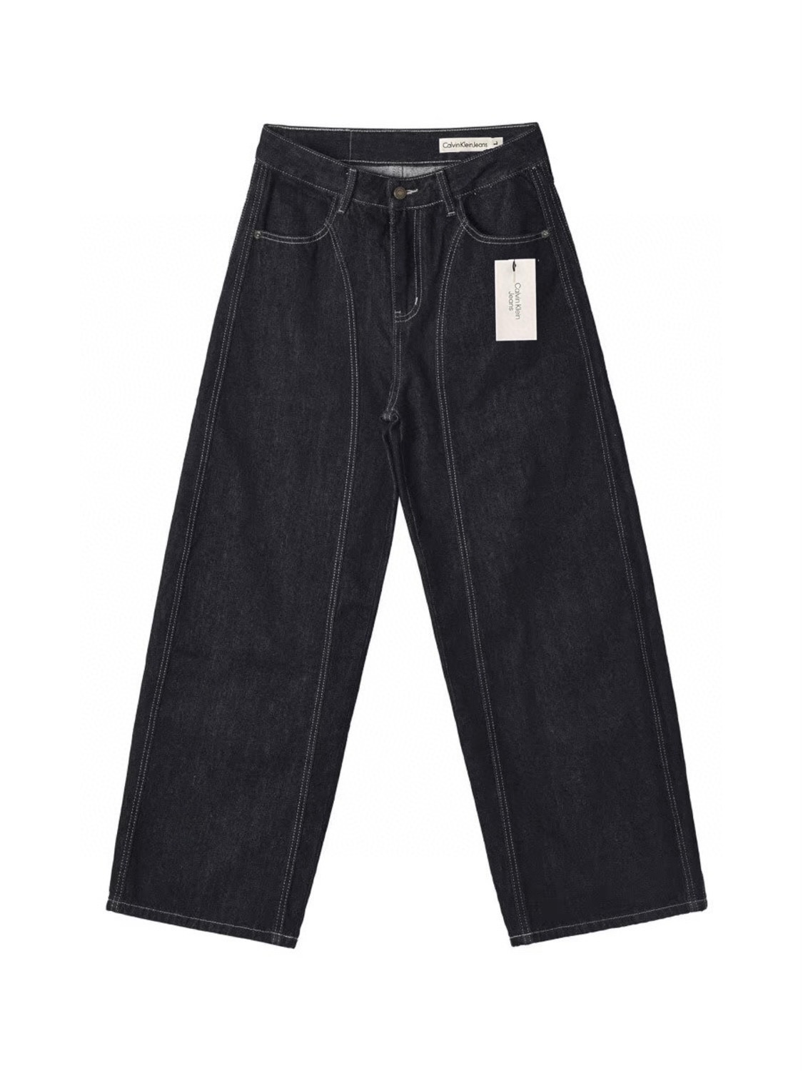 💰100
Calvin Klein CK绣标高品质解构明线水洗丹宁原色弯刀复古宽松牛仔长裤情侣款
Color: 黑色  Size: M-XL
M 腰围76 臀围116 裤长102 (cm）
L 腰围80 臀围120 裤长103 (cm）
XL 腰围84 臀围124 裤长104 (cm）