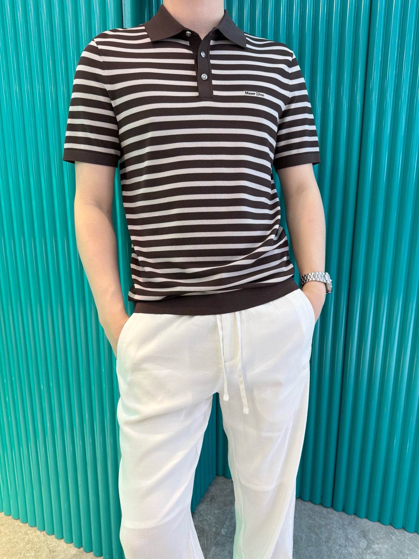 NO:486090,Dino luxury products - brand authentic products in 2025 latest Polo shipments, hot-selling items in Europe and the United States!  Selected upgraded fabrics from Italian imported brand Yilite, the color-blocked striped design is matched with the latest design, highlighting fashion!  Number of codes 48-56 (model 180/140 wears 50, with Hong Kong Lane Crawford gift box packaging), alexander wang19860909Dino奢品-品牌正品2025最新Polo出货 欧美热销单品！精选意大利进口品牌伊力特升级款面料,拼色的条纹设计搭配最新的设计,彰显时尚 ！码数48-56（模特180/140穿50,配香港连卡佛礼盒包装）,,alexander wang,Men's clothing