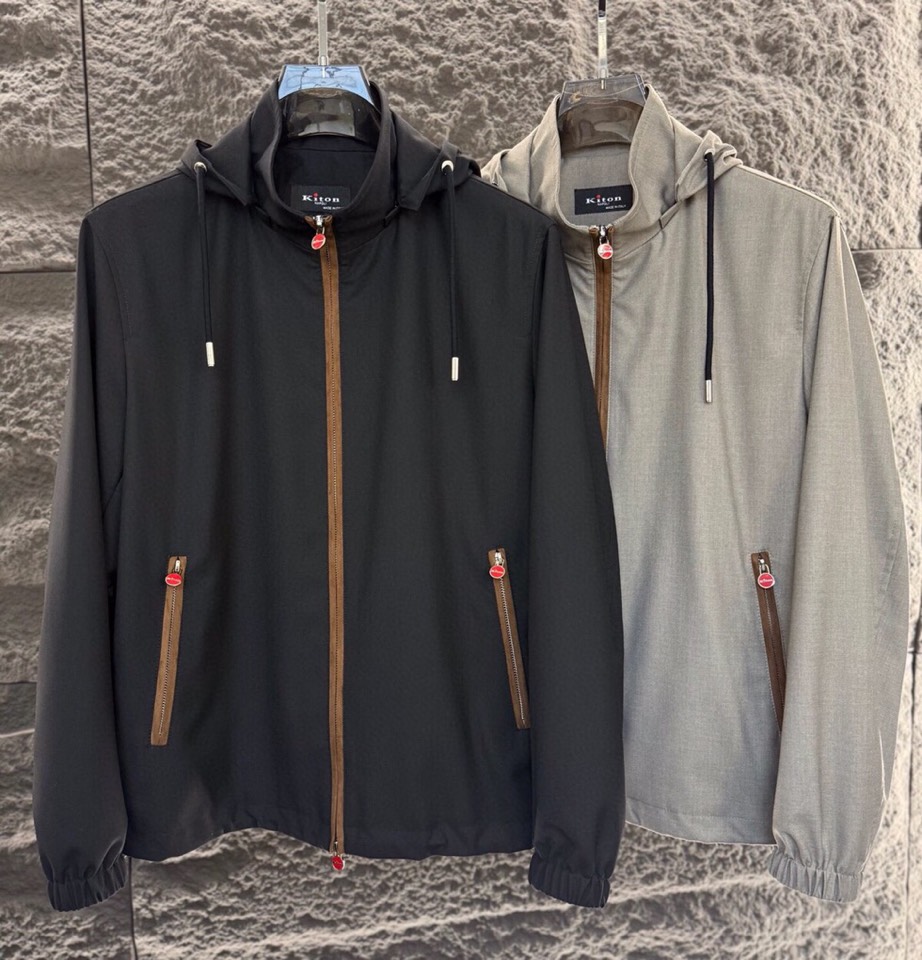 Luxurious and Stylish: Kiton Chiton Men’s Jacket with Shaft Chains, High-Grade Tailoring - 图片 2