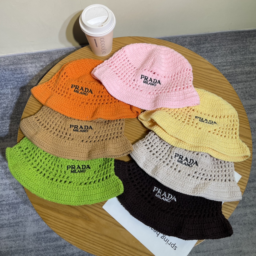 普拉达针织毛线帽P45