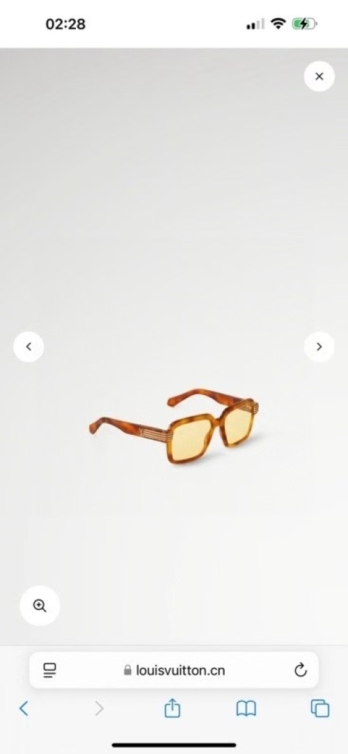 Louis Vuitton Z2828U Square Sunglasses - Tortoise Frame, Yellow Lens, 56mm 1 Louis Vuitton Z2828U Square Sunglasses - Tortoise Frame, Yellow Lens, 56mm