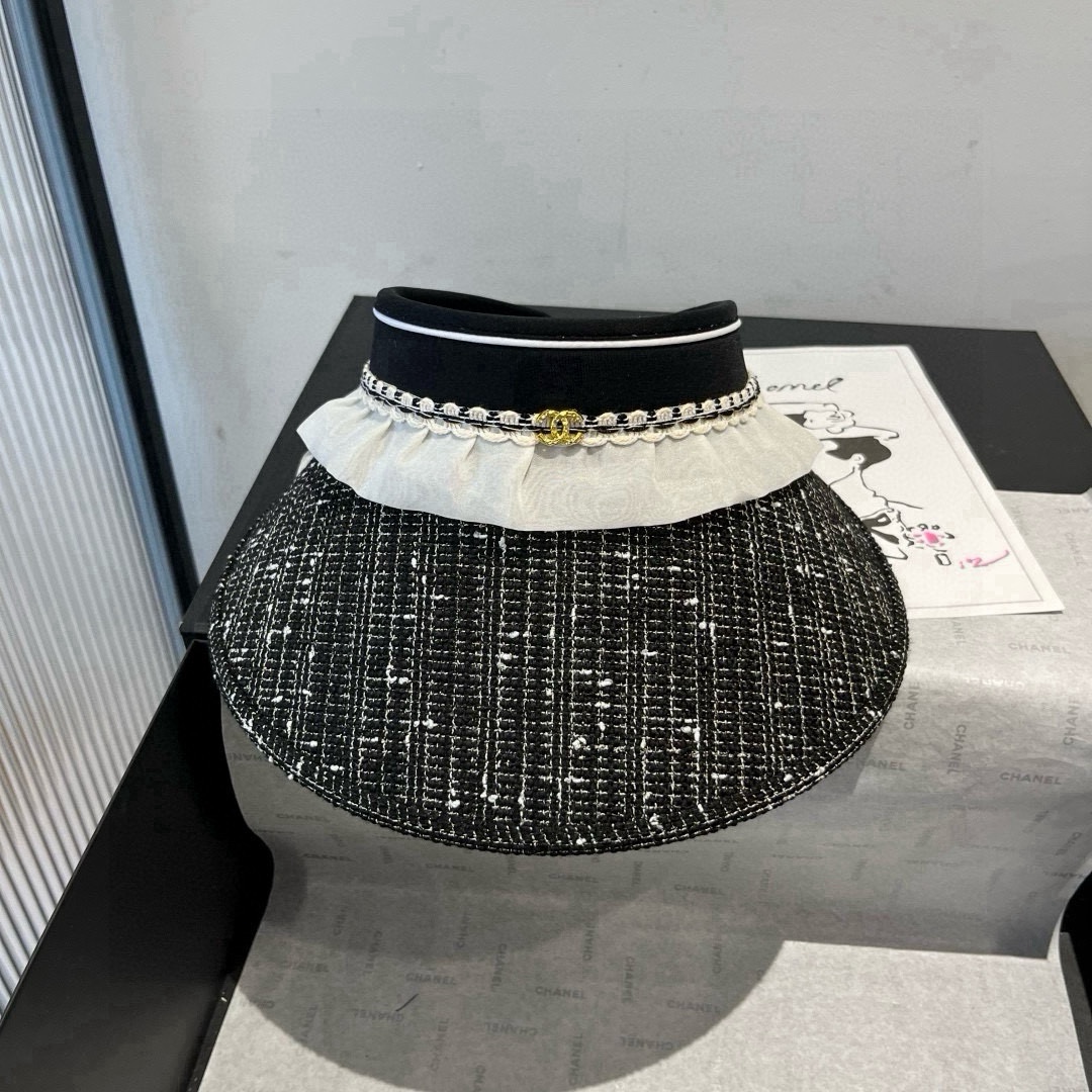 🆕

Chanel香奈儿空顶遮阳帽，发箍遮阳帽，头围57cm