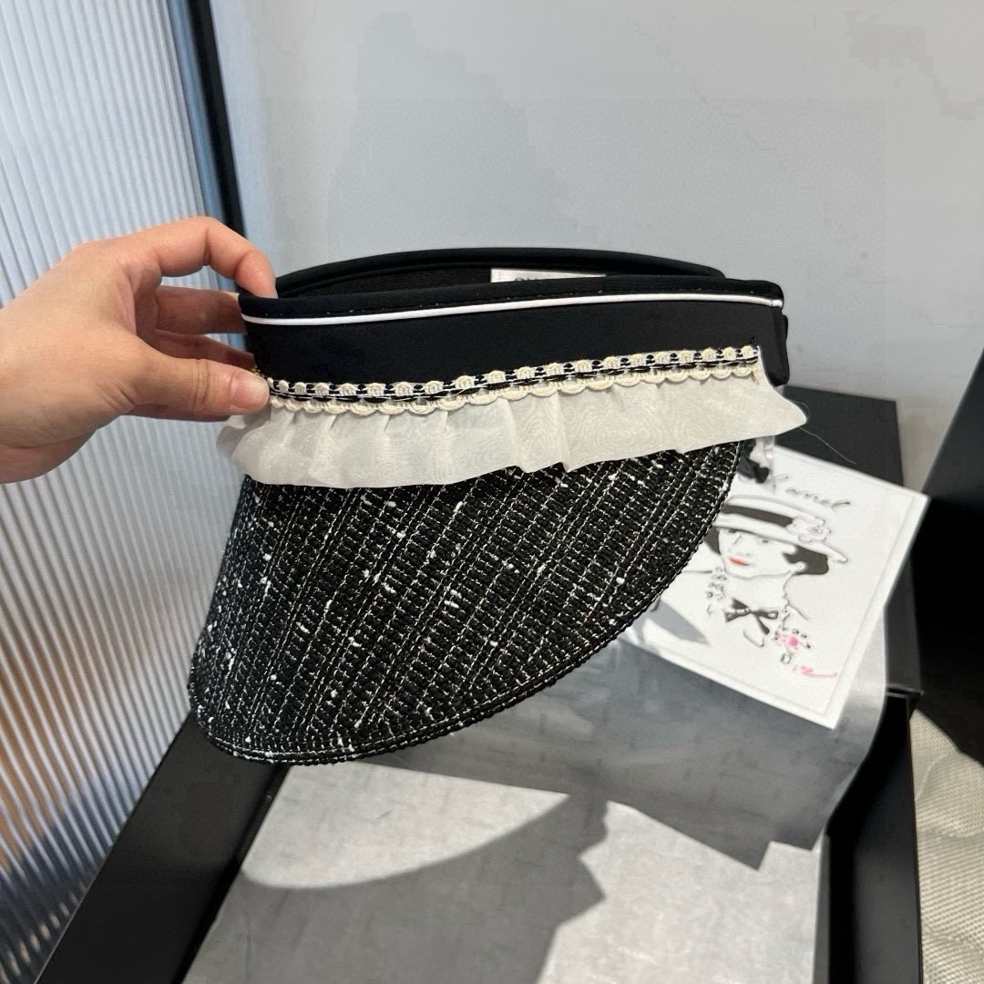 🆕

Chanel香奈儿空顶遮阳帽，发箍遮阳帽，头围57cm