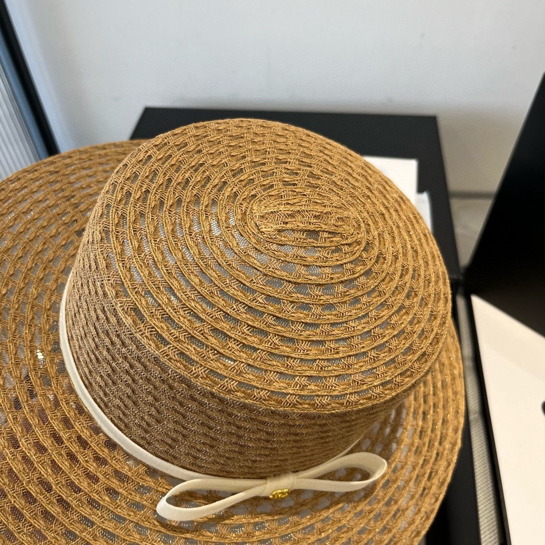 🆕

Chanel香奈儿平顶礼帽，镂空平顶帽，头围57cm