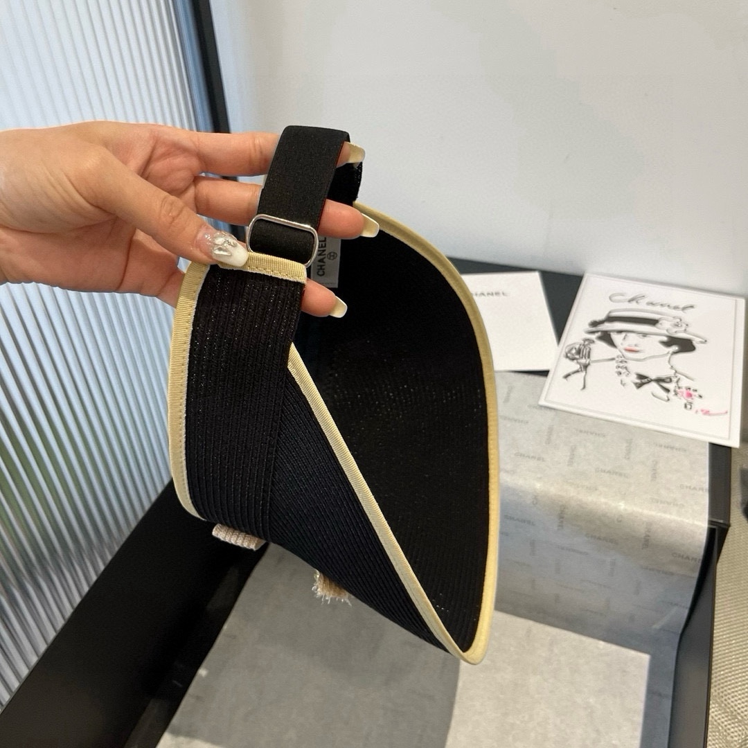 🆕

Chanel香奈儿空顶遮阳帽，PP草面料，可调节