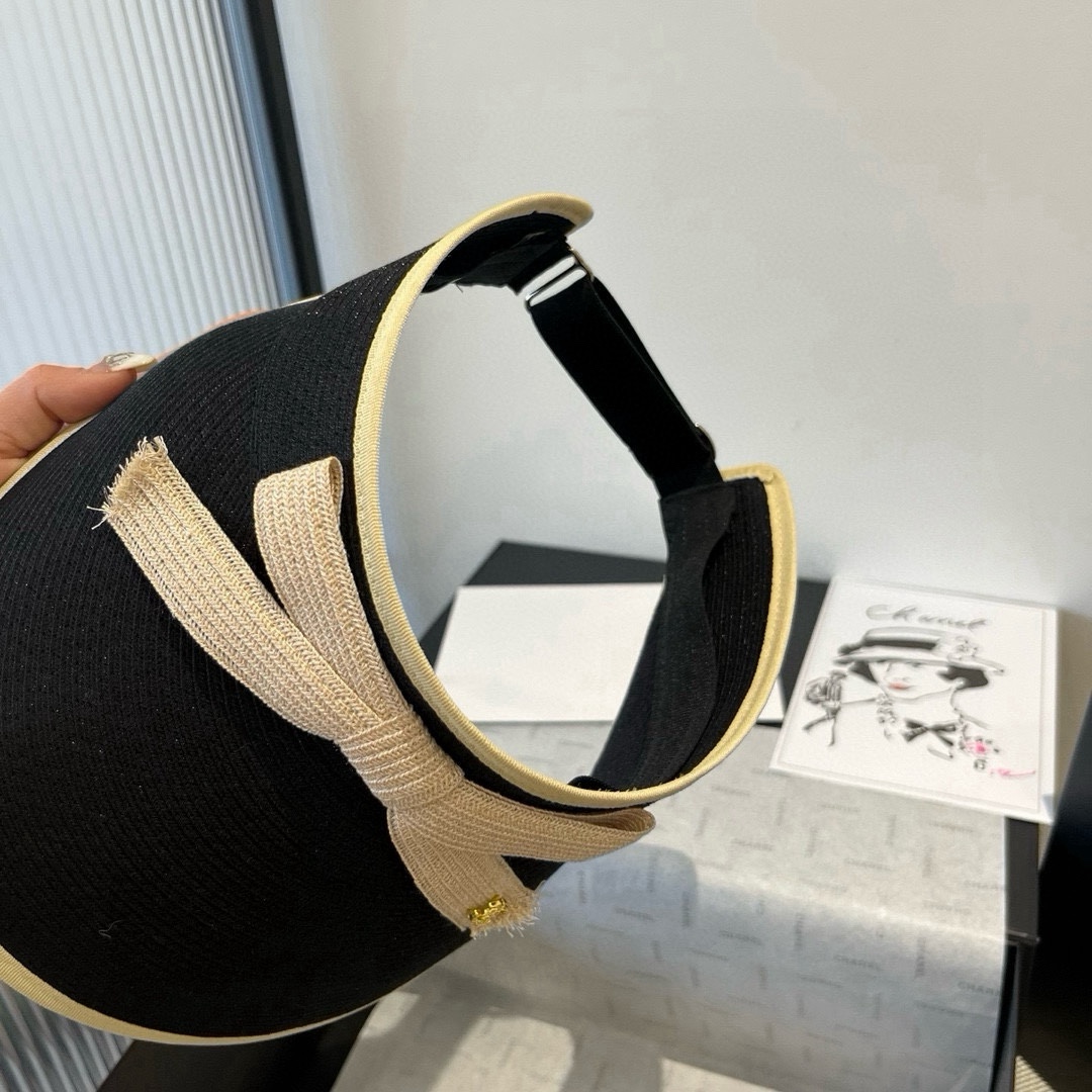 🆕

Chanel香奈儿空顶遮阳帽，PP草面料，可调节