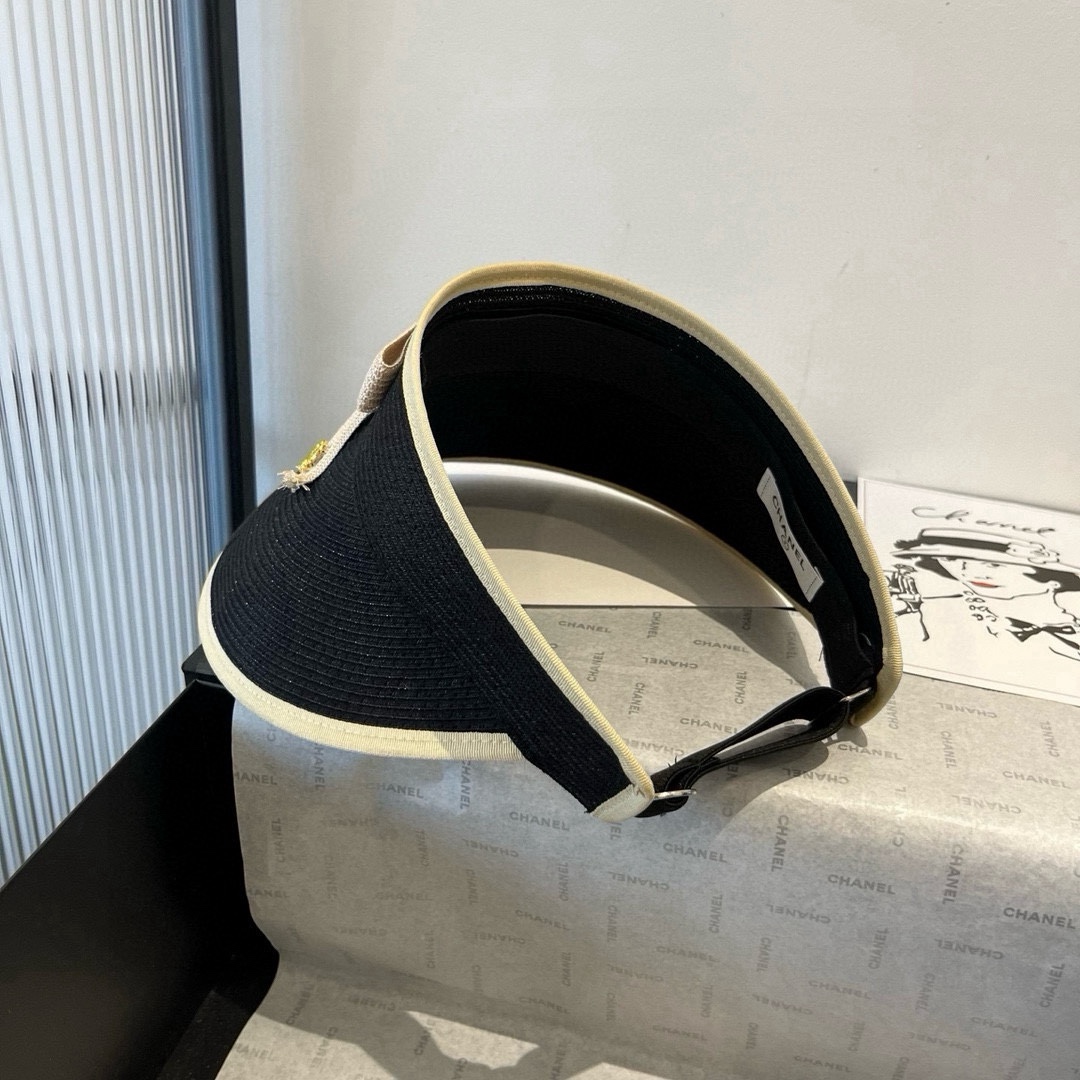 🆕

Chanel香奈儿空顶遮阳帽，PP草面料，可调节