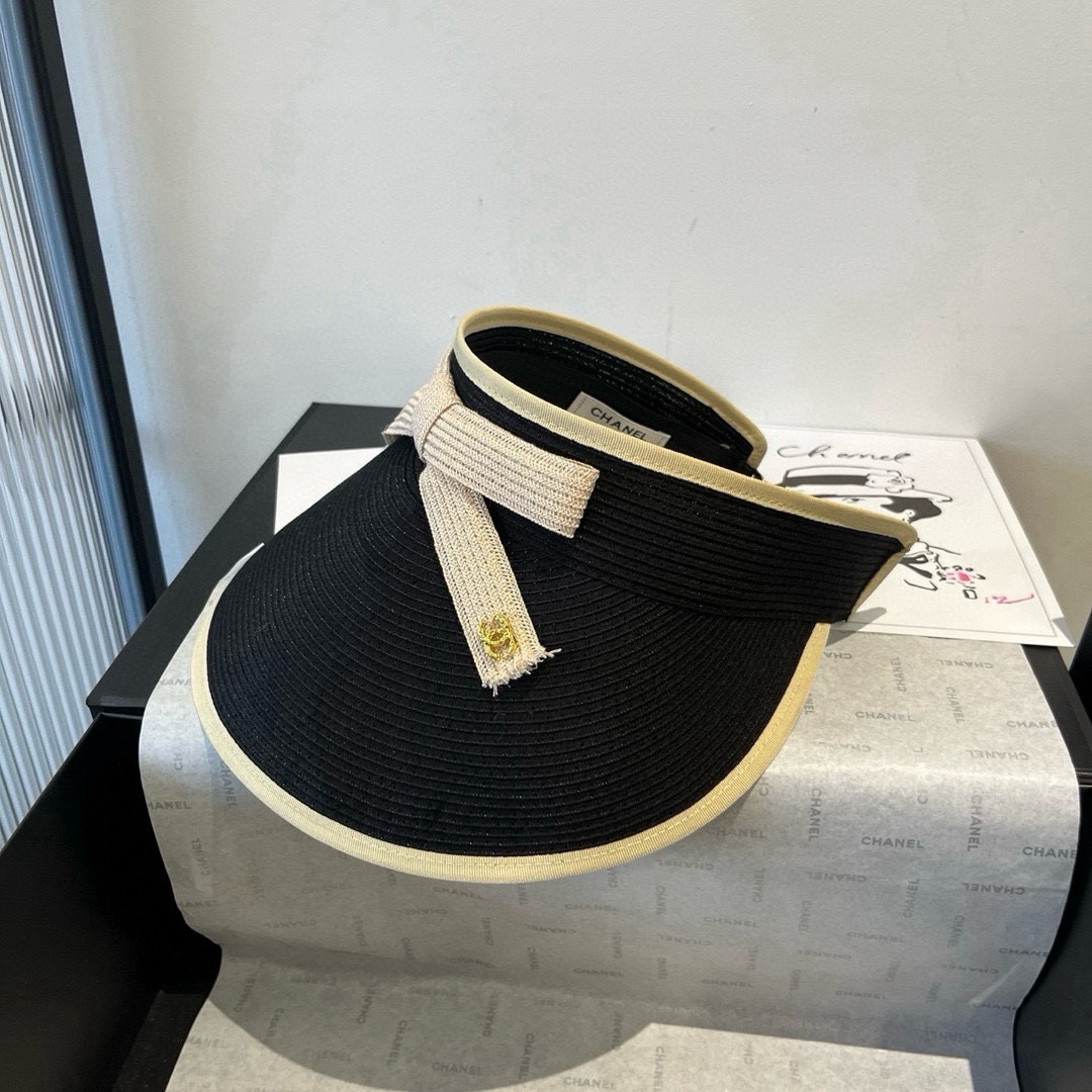 🆕

Chanel香奈儿空顶遮阳帽，PP草面料，可调节