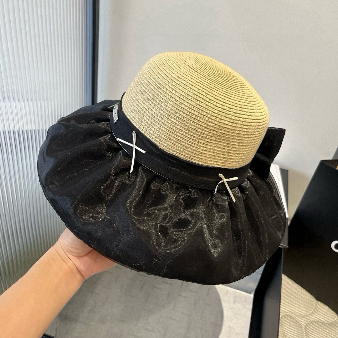 🆕

miumiu缪缪新款灯笼帽，遮阳草帽，防紫外线帽檐，头围57cm