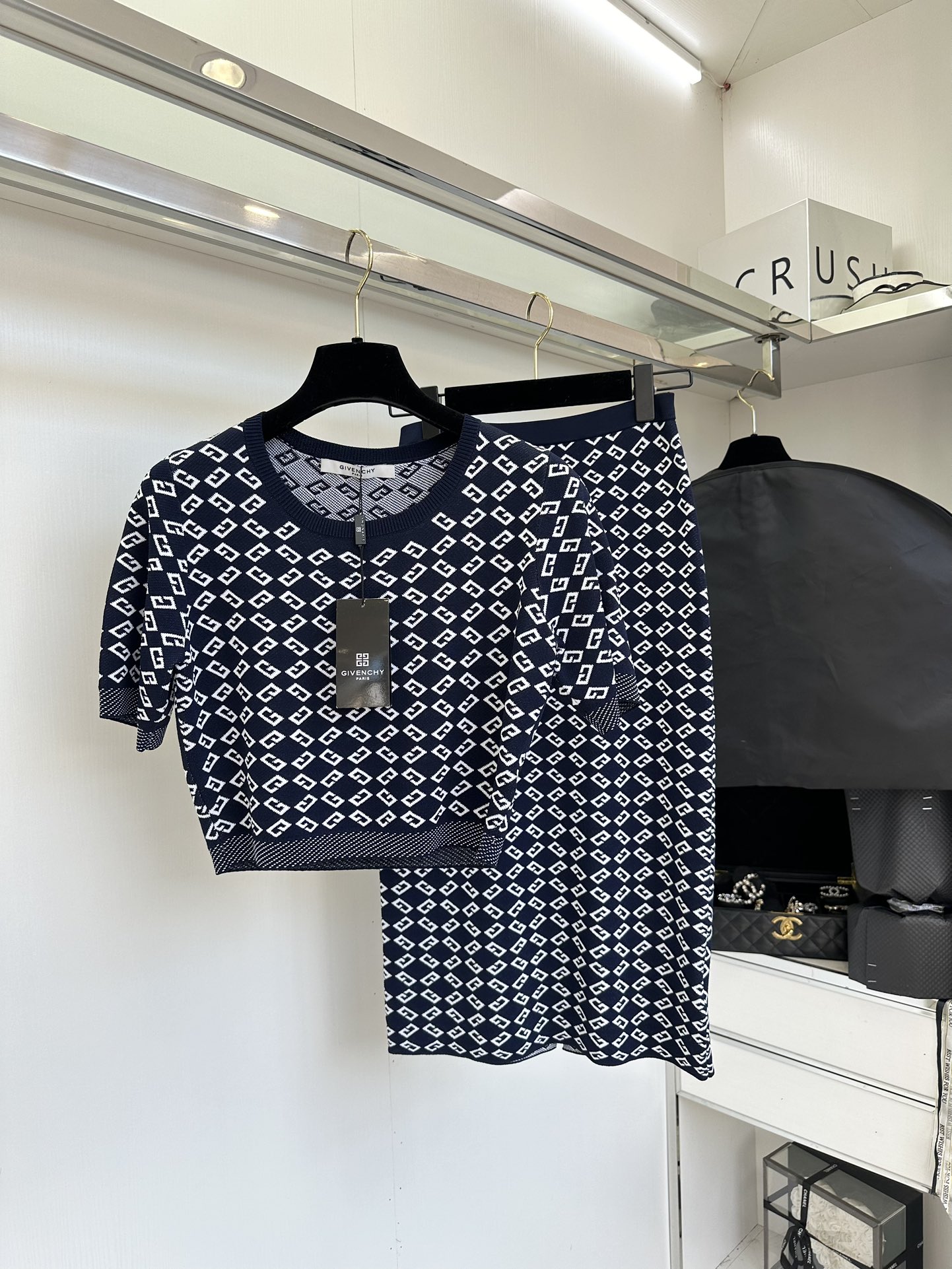 Givenchy Monogram Navy Blue Skirt Set - Elegant & Comfortable Outfit 2 i1754143356 7337 0