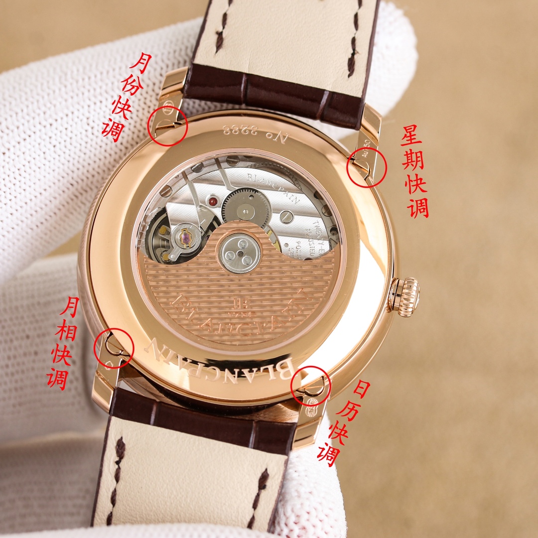 Title: White Zen 3450 Gold Watch Features and Design Summary Summary: White Zen 3450 gold watch features 3D layout, Roman timescales, hidden buttons, and moon-phase dial - 图片 9