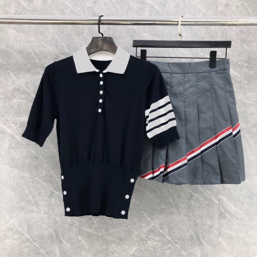 New Thom Browne White Net Polo T-shirt with Dress Code Options - 图片 2