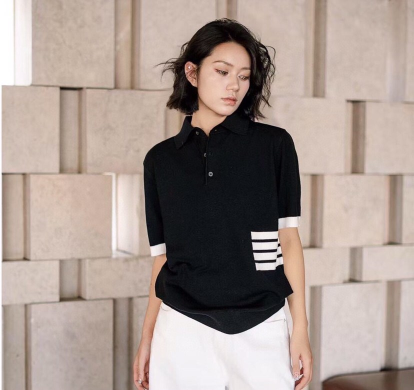 THOM BROWNE Dog Knitting Polo Shirt: 576 Upper Body Chart, Short-Sleeved T-Shirt. - 图片 2