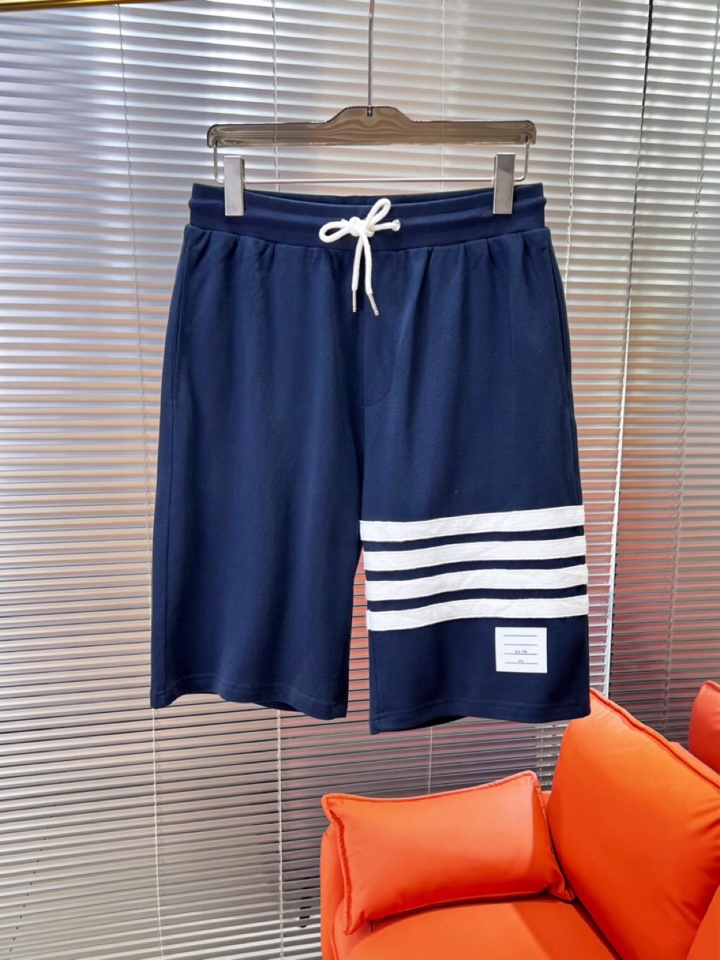 THOM BROWNE TB2025 Summer Update: Fashionable Shorts with Embroidered Matchers, Imported Fabrics, High Comfort. - 图片 1