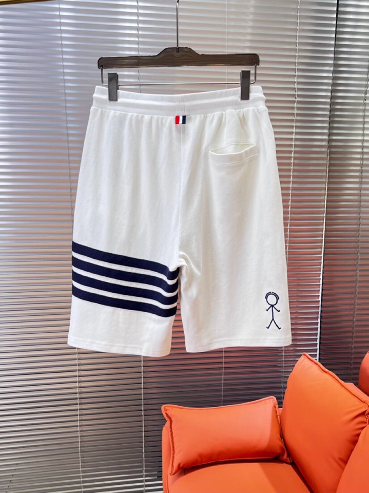THOM BROWNE TB2025 Summer Update: Fashionable Shorts with Embroidered Matchers, Imported Fabric. - 图片 2
