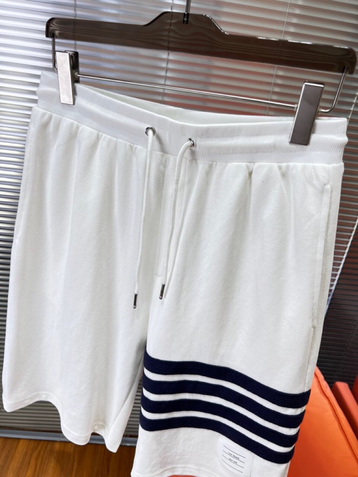 THOM BROWNE TB2025 Summer Update: Fashionable Shorts with Embroidered Matchers, Imported Fabric. - 图片 4