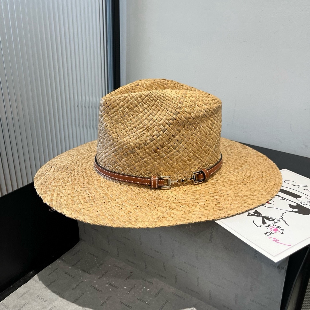 🆕

古奇新款礼帽，遮阳草帽，头围57cm