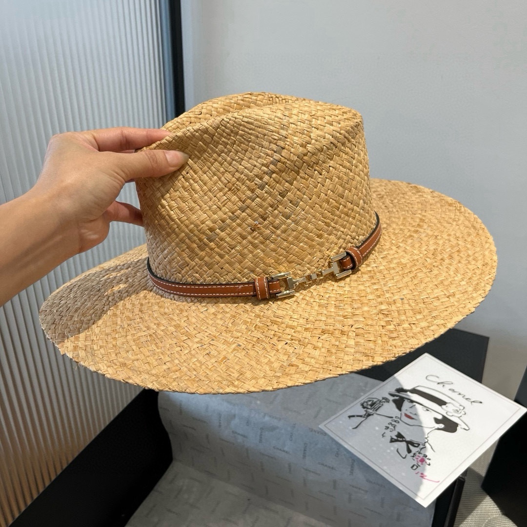 🆕

古奇新款礼帽，遮阳草帽，头围57cm