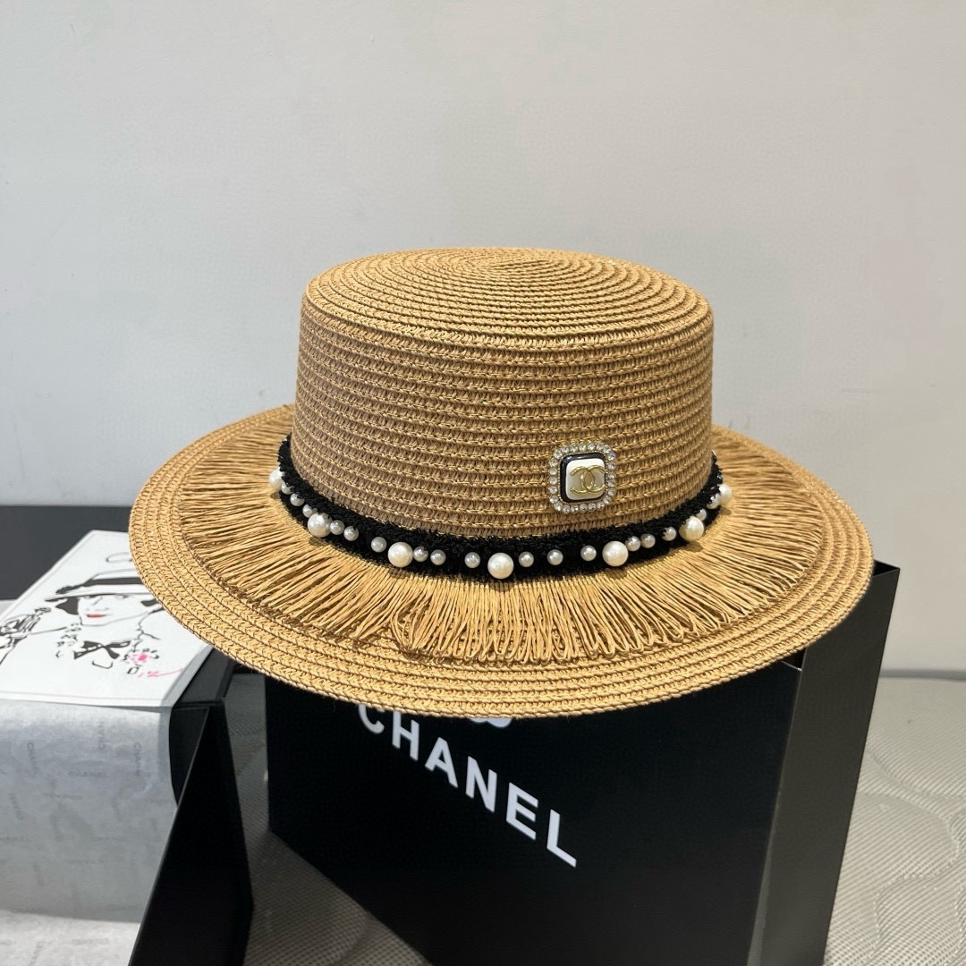 🆕

Chanel香奈儿新款平顶草帽，头围57cm