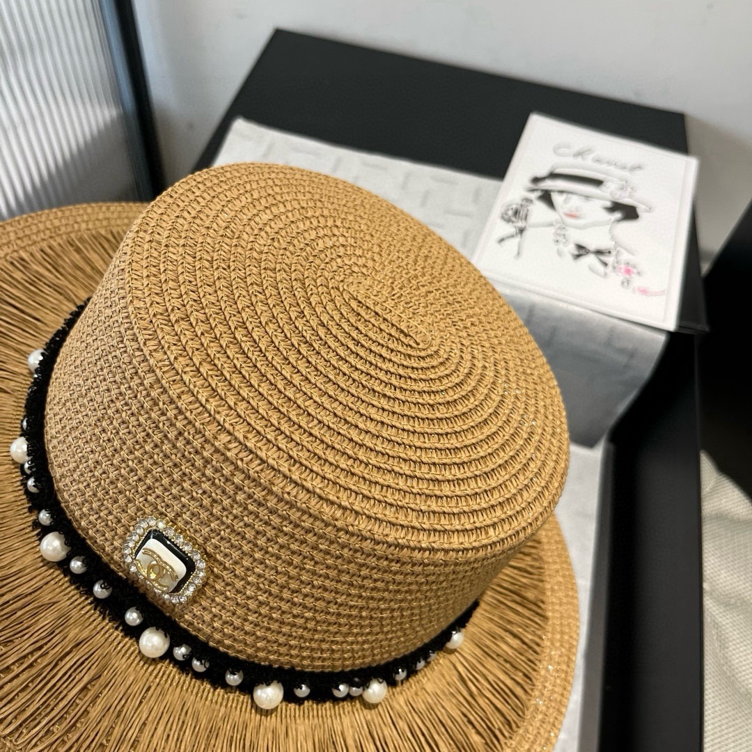 🆕

Chanel香奈儿新款平顶草帽，头围57cm