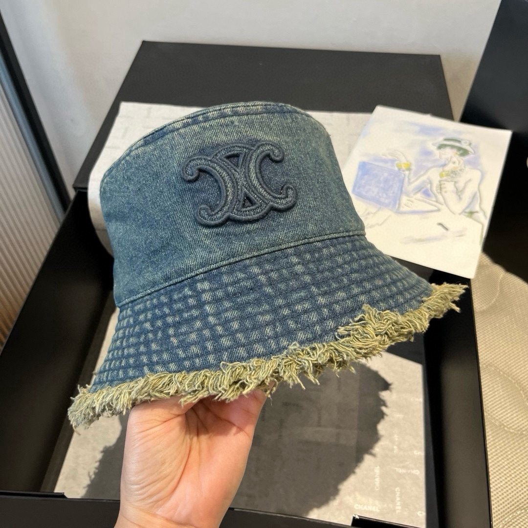 🆕

赛琳新款牛仔渔夫帽，头围57cm