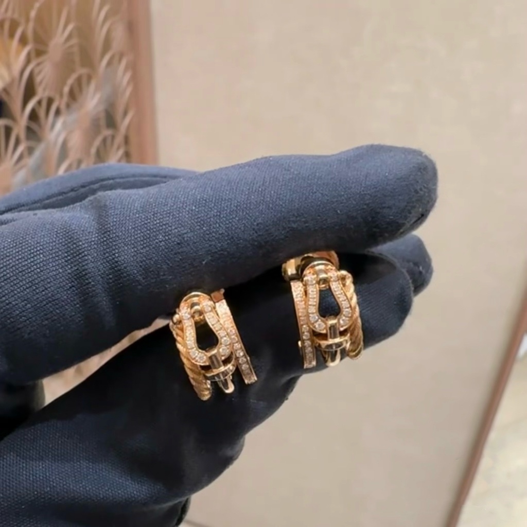 High-Quality Fashion Ear-Cracker: 💠Force Series Earrings with Microplating 18k Gold - 图片 9