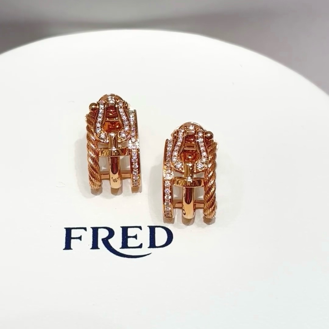 High-Quality Fashion Ear-Cracker: 💠Force Series Earrings with Microplating 18k Gold - 图片 5